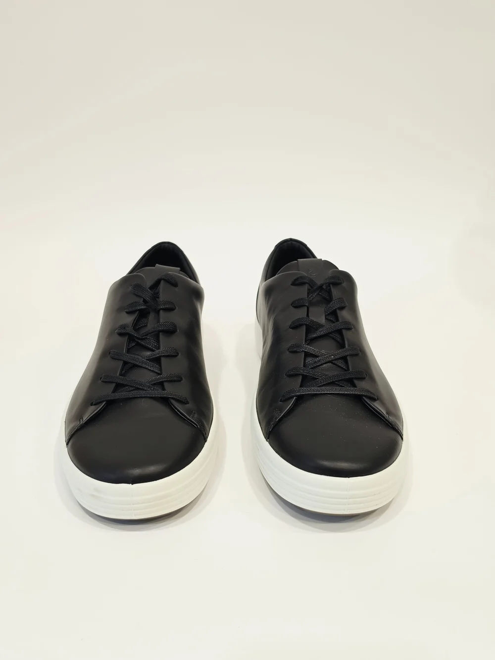 Ecco Soft 7 Mens Black Leather Low-Top Sneakers Size EU 46 / US 12-12.5